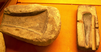 moldes para armas de bronce. Museo Arqueológico (Madrid) moldes para armas de bronce